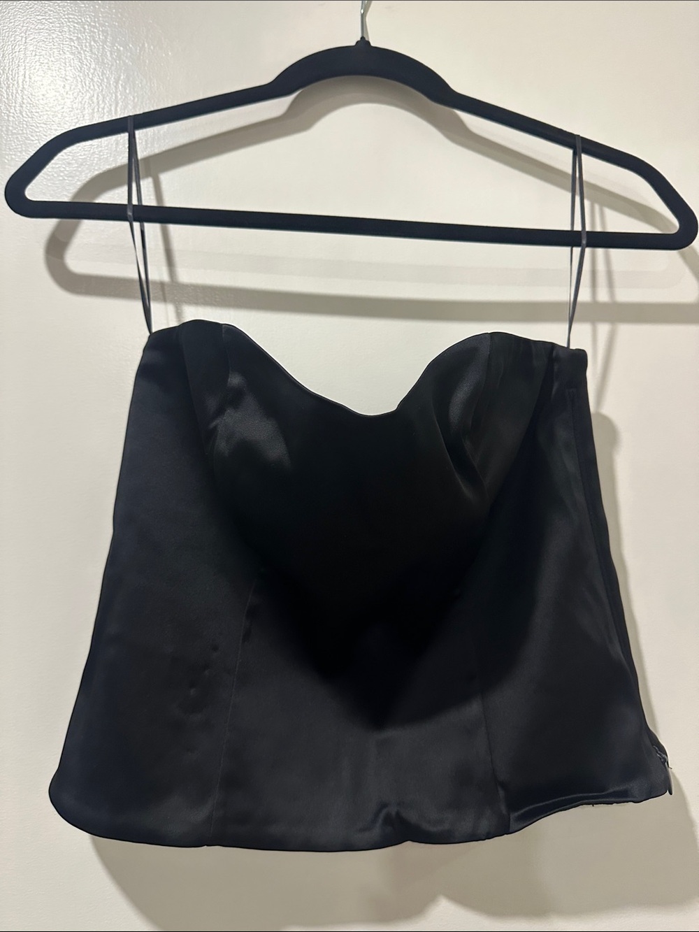 Abercrombie & Fitch Black Satin Strapless top